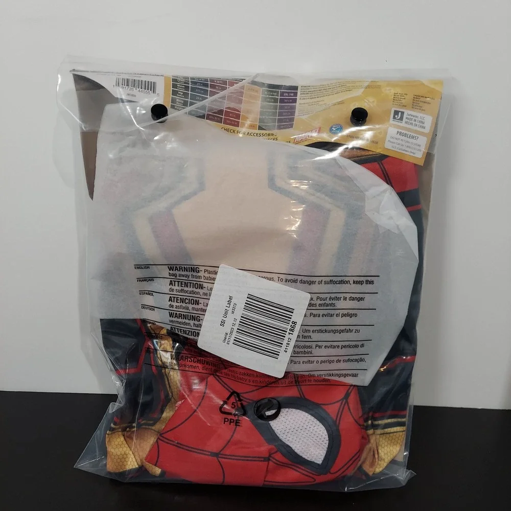 Spider-Man Costume Boys S 6/7 Red Integrated Suit No Way Home JWC0020 Marvel